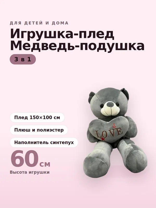 Обложка на фоне Sam-X: вырезанный медведь, заголовок, характеристики и высота